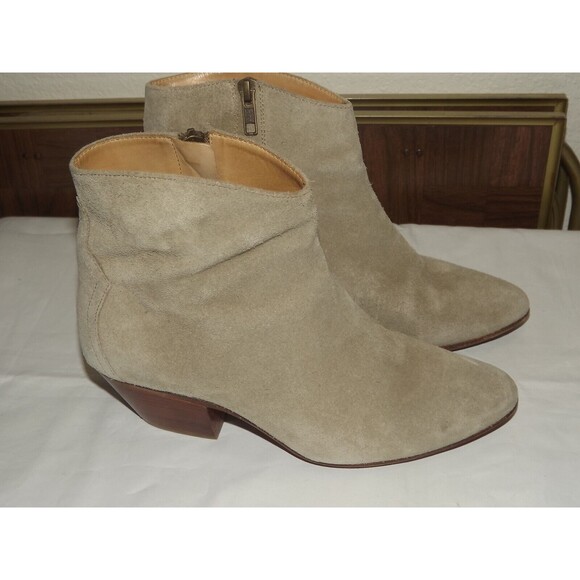 Isabel Marant Suede Dicker Dacken Booties Ankle Boot Tan Size 37/6.5 Western - Picture 2 of 13